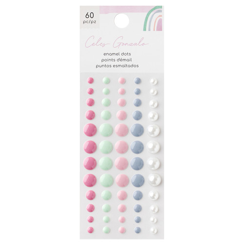 3 Pack - American Crafts Rainbow Avenue Enamel Dots 60/Pkg-Iridescent Glitter - 34025873 - 765468075723