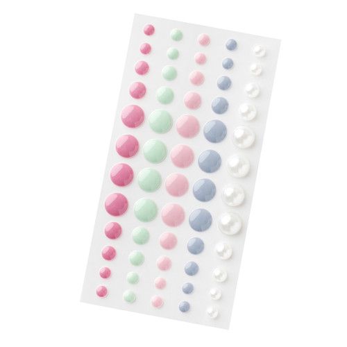 3 Pack - American Crafts Rainbow Avenue Enamel Dots 60/Pkg-Iridescent Glitter - 34025873