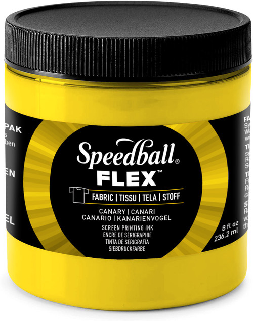 Speedball Flex Screen Printing Fabric Ink 8oz-Canary - FLXINK8-45208 - 651032452086