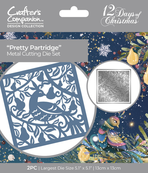 Twelve Days Of Christmas Create A Card Die-Pretty Partridge CMDCADPP - 195094093103