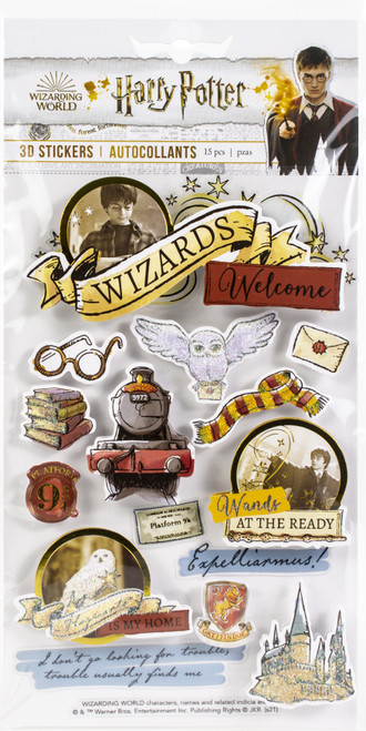 3 Pack - Paper House 3D Stickers-Harry Potter Watercolors - STDM332E - 767636839267 3 Pack - Paper House 3D Stickers-Harry Potter Watercolors - STDM332E - 767636839267