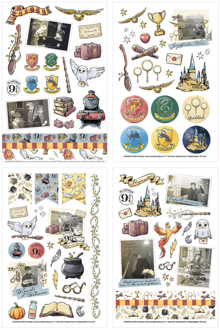 3 Pack - Paper House Harry Potter Stickers 4/Sht-Classic - STPA0003 3 Pack - Paper House Harry Potter Stickers 4/Sht-Classic - STPA0003