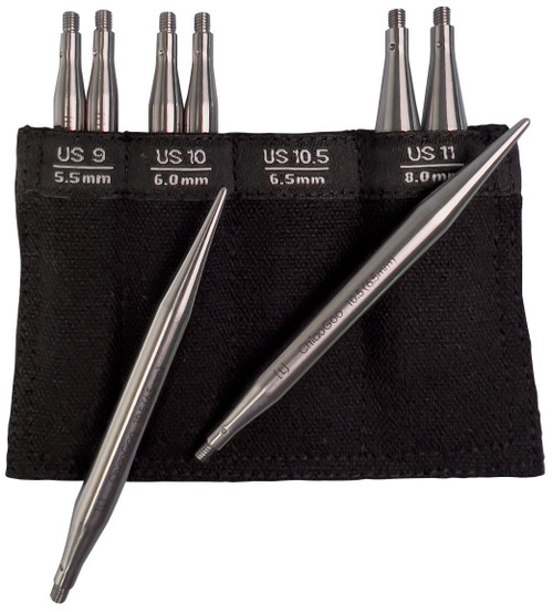 ChiaoGoo TWIST Stainless Steel Lace Tips 3"-Size 10.5/6.5mm - 7503-105 - 812208029703