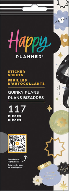 2 Pack Happy Planner Sticker Sheets 8/Sheets-Quirky Plans, 117 Pieces 5A002605-1G8RJ - 673807689282