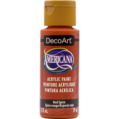 6 Pack DecoArt Americana Acrylic Paint 2oz-Red Spice DA-404 - 766218143884