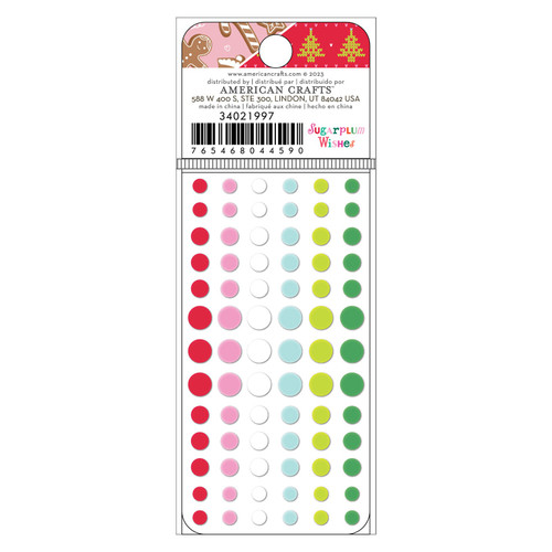 3 Pack Paige Evans Sugarplum Wishes Enamel Dots 156/PkgPE021997