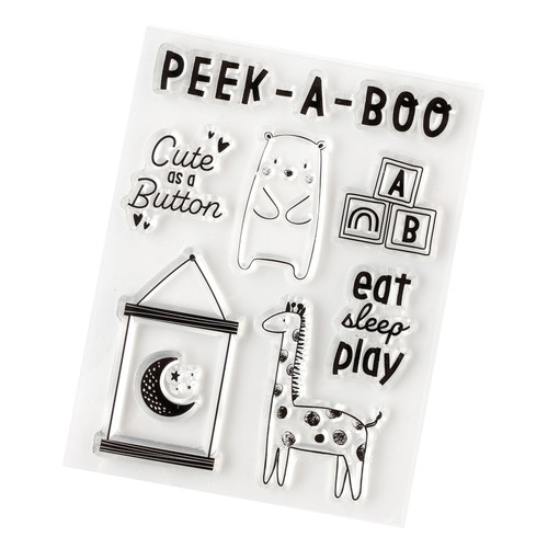 3 Pack - American Crafts Hello Little Boy Mini Stamp Set-8 Pieces - 34030024