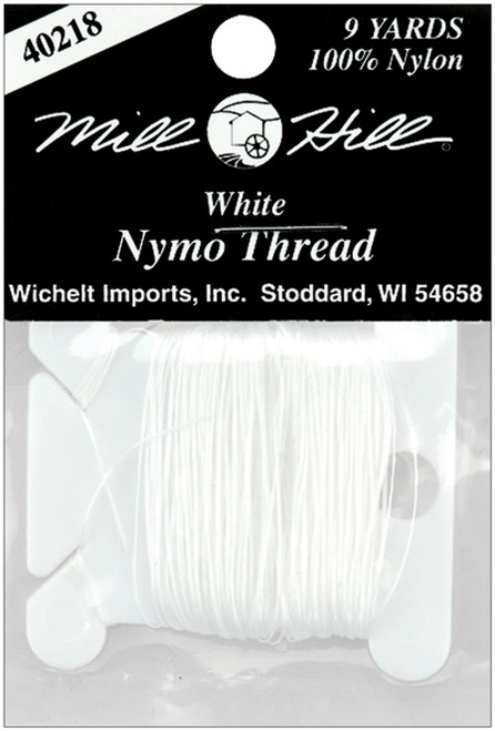 12 Pack - Mill Hill Nymo Beading Thread 9yd-White - 40218 - 098063402183