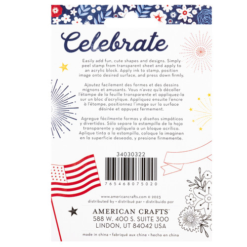 3 Pack - American Crafts Flags And Frills Clear Stamps-8/Pkg - 34030322 3 Pack - American Crafts Flags And Frills Clear Stamps-8/Pkg - 34030322