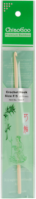 3 Pack - ChiaoGoo Bamboo Crochet Hook 6"-Size F5/3.75mm - 1022-F - 0812208021011