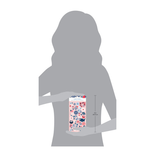 3 Pack - American Crafts Flags And Frills Puffy Stickers 41/Pkg-Matte Icons - 34030317 3 Pack - American Crafts Flags And Frills Puffy Stickers 41/Pkg-Matte Icons - 34030317