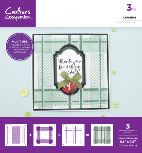 Crafter's Companion Stencil Set-Ayrshire - 5A0022W2-1G5YR - 195094123671