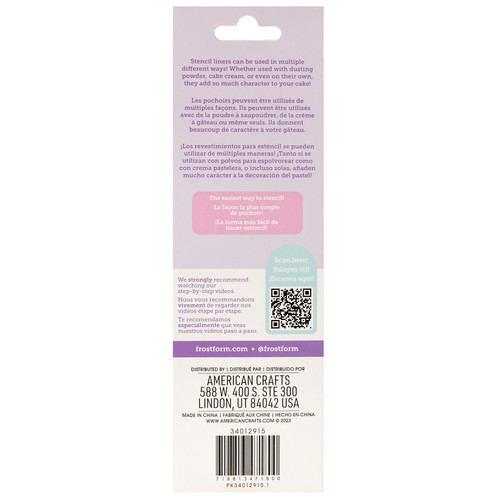 American Crafts Frost Form Stencil Liner 2/Pkg-Art Deco 34012915