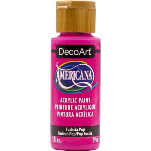 6 Pack DecoArt Americana Acrylic Paint 2oz-Fuchsia Pop DA-417 - 766218144379