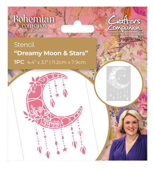 3 Pack - Sara Signature Bohemian Stencil-Dreamy Moon & Stars - BOHDMST - 195094089106