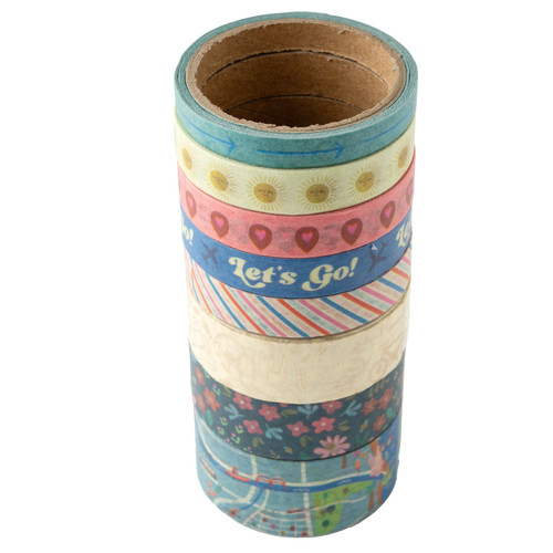 American Crafts Coast-to-Coast Washi Tape 8/Pkg-Foil 34025935