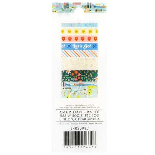 American Crafts Coast-to-Coast Washi Tape 8/Pkg-Foil - 34025935 American Crafts Coast-to-Coast Washi Tape 8/Pkg-Foil - 34025935