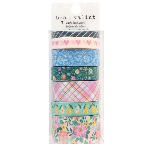 American Crafts Poppy And Pear Washi Tape-7/Pkg 34025816 - 765468076386