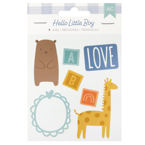 American Crafts Hello Little Boy Metal Die Set-7/Pkg - 34030023 - 765468074061
