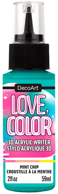 3 Pack - DecoArt Love Color 3D Acrylic Writers 2oz-Mint Chip - 5A0024LV-1G7YZ - 766218152046