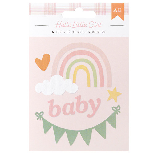 American Crafts Hello Little Girl Metal Die Set-6/Pkg - 34030049 - 765468061009