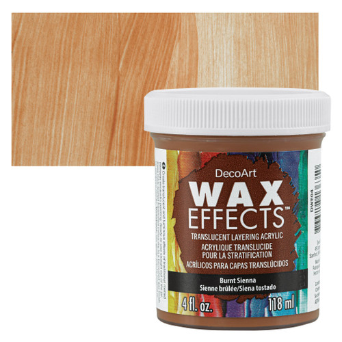 DecoArt WaxEffects Acrylic Paint 4oz-Burnt Sienna DWE-04 - 766218136350