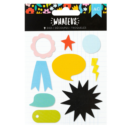 American Crafts Whatevs Metal Die Set-8/Pkg - 34030595 - 765468072463