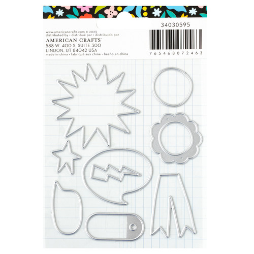 American Crafts Whatevs Metal Die Set-8/Pkg - 34030595 American Crafts Whatevs Metal Die Set-8/Pkg - 34030595