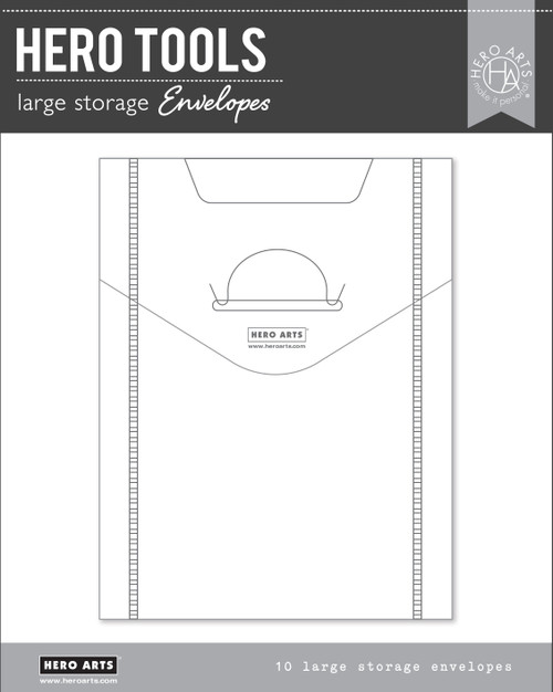 Hero Arts Storage Envelopes 7"X9" 10/Pkg-Large - HA-HT226 Hero Arts Storage Envelopes 7"X9" 10/Pkg-Large - HA-HT226