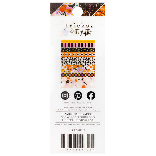 Paige Evans Tricks & Treats Washi Tape-8 Pieces - 5A0027C9-1G9NJ Paige Evans Tricks & Treats Washi Tape-8 Pieces - 5A0027C9-1G9NJ
