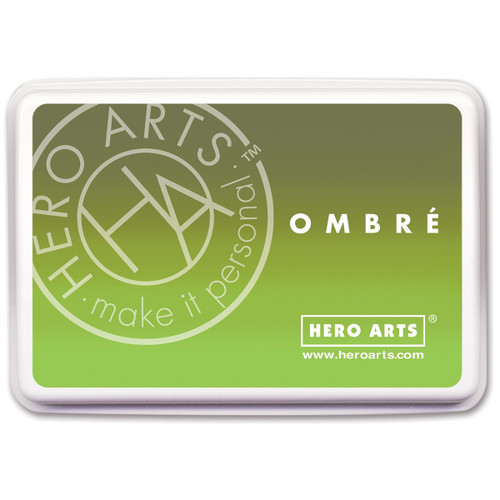 Hero Arts Ombre Ink Pad-Lime To Forever Green OMBRE-AF320 - 029477605105