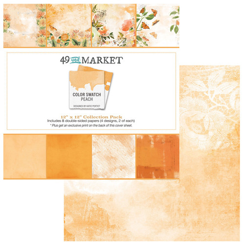 49 And Market Collection Pack 12"X12"-Color Swatch: Peach - CSP24890 49 And Market Collection Pack 12"X12"-Color Swatch: Peach - CSP24890