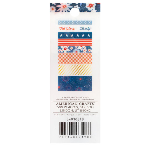 American Crafts Flags And Frills Washi Tape 8/Pkg-Gold Foil - 34030318 American Crafts Flags And Frills Washi Tape 8/Pkg-Gold Foil - 34030318