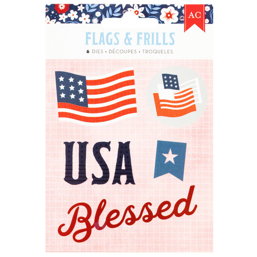 American Crafts Flags And Frills Metal Die Set-6/Pkg - 34030324 - 765468075044
