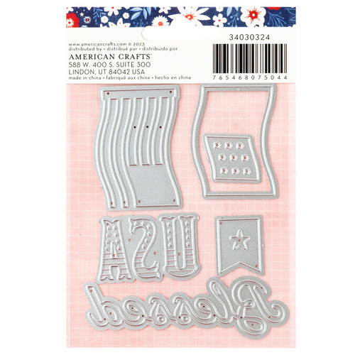 American Crafts Flags And Frills Metal Die Set-6/Pkg - 34030324 American Crafts Flags And Frills Metal Die Set-6/Pkg - 34030324
