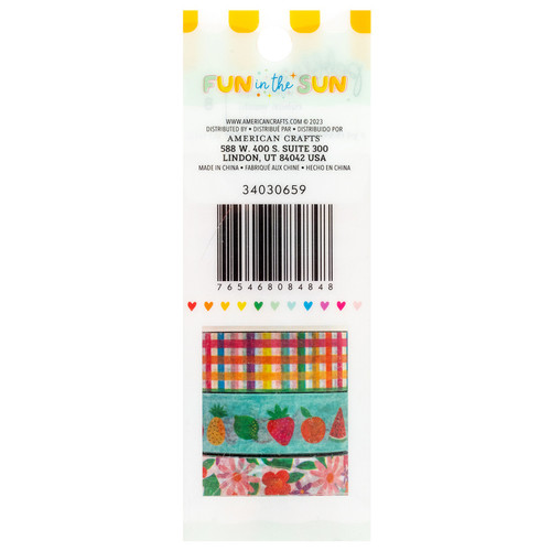 Pebbles Fun In The Sun Washi Tape-8/Pkg - 34030659 Pebbles Fun In The Sun Washi Tape-8/Pkg - 34030659
