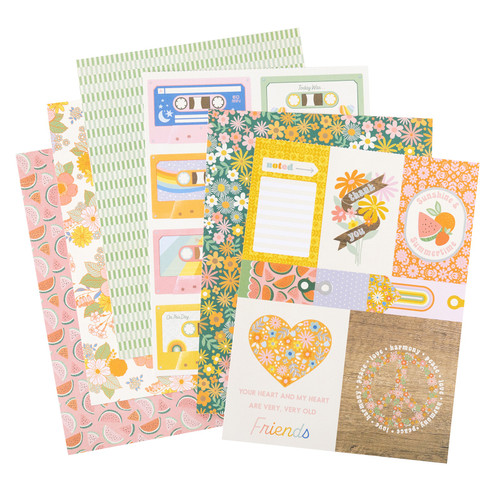 American Crafts Single-Sided Paper Pad 6"X8" 36/Pkg-Jen Hadfield Flower Child - JH014147 American Crafts Single-Sided Paper Pad 6"X8" 36/Pkg-Jen Hadfield Flower Child - JH014147