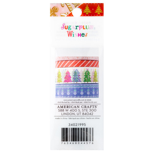 Paige Evans Sugarplum Wishes Washi Tape 8/Pkg- - PE021995 Paige Evans Sugarplum Wishes Washi Tape 8/Pkg- - PE021995
