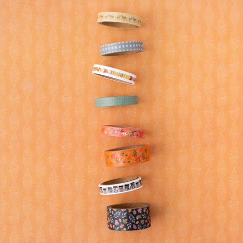 American Crafts Farmstead Harvest Washi Tape 8/Pkg-Gold Foil - ACFH4728 American Crafts Farmstead Harvest Washi Tape 8/Pkg-Gold Foil - ACFH4728