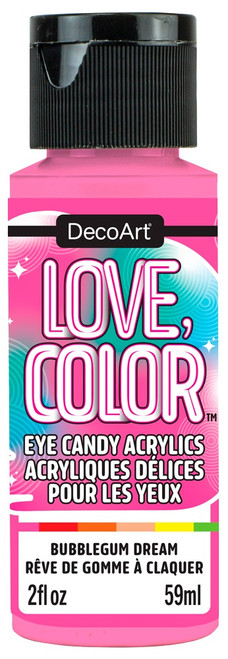 3 Pack DecoArt Love Color Eye Candy Acrylic Paint 2oz-Bubblegum Dream 5A0024LY-1G7YL - 766218151766