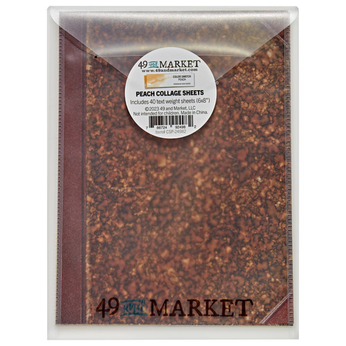 49 And Market Collage Sheets 6"x8" 40/Pkg-Color Swatch: Peach - CSP24982 - 786724924982