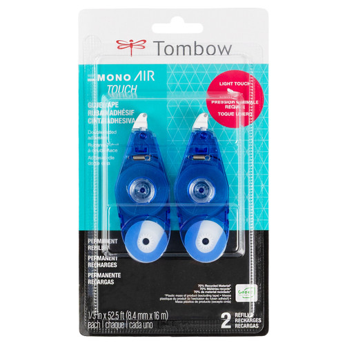 Tombow MONO Air Touch Refill 2/Pkg-1/3"X630" - 62153 - 085014621533