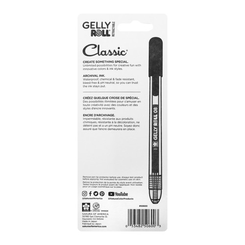 Sakura Gelly Roll Retractable Medium Point Pens 3/Pkg-Classic 50600