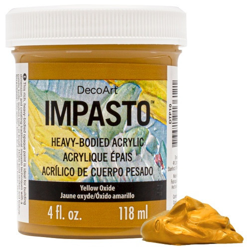 Decoart Impasto Paint 4oz-Yellow Oxide DTP-10 - 766218136121