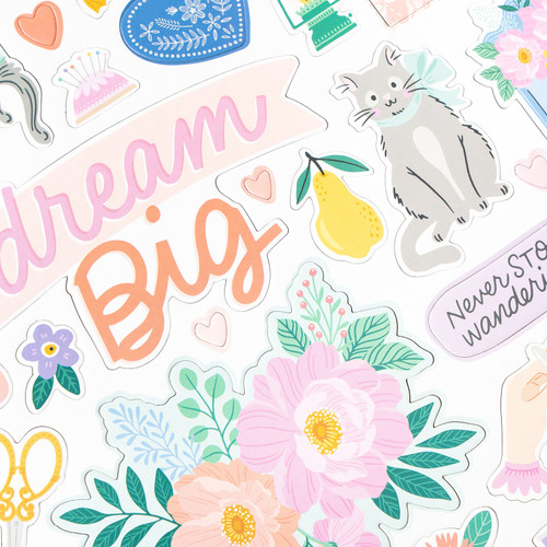 American Crafts Foam Stickers 12"X12" 52/Pkg-Poppy And Pear - 34025798