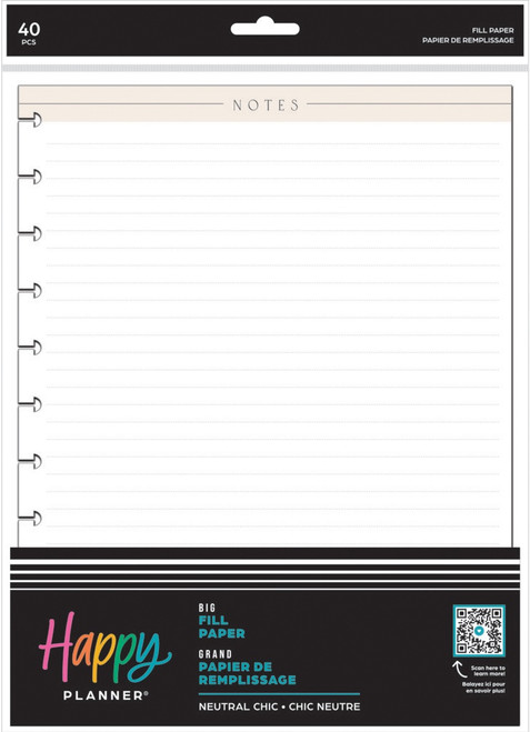 Happy Planner Big Fill Paper-Neutral Chic 5A0028CS-1GBFH - 673807693531