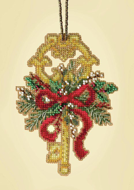 Mill Hill Counted Cross Stitch Ornament Kit 3"X5"-Winter Key (14 Count) MH192113 - 098063181354