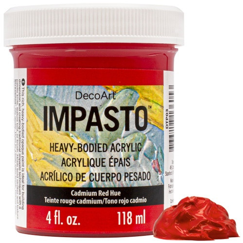 Decoart Impasto Paint 4oz-Cadmium Red Hue DTP-03 - 766218136053
