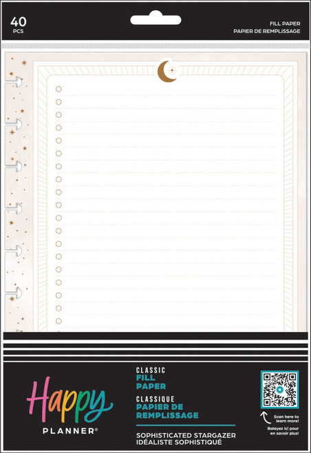 Happy Planner Classic Fill Paper-Sophisticated Stargazer 5A0020R9-1G3JD - 673807684584