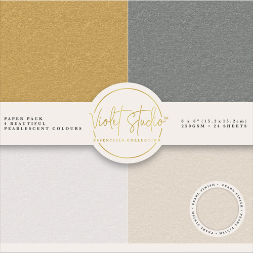 Violet Studio Double-Sided Paper Pad 6"X6"-Pearlescent VSPPK041 - 195094082855